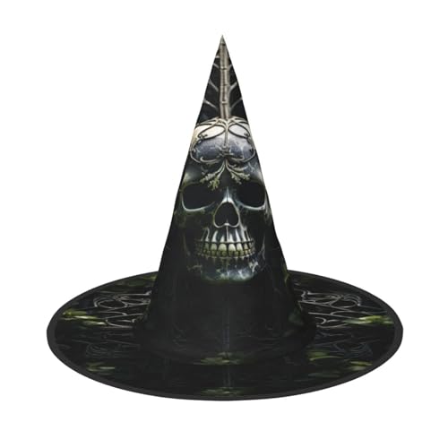 Faltbarer Halloween-Hut mit Totenkopf-Aufdruck, Unisex-Kopfbedeckung für Party, Maskerade, Karneval, Fasching von HBDVHZ
