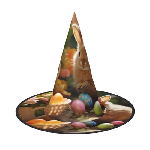 Faltbarer Osterhasen-Aufdruck, Halloween-Hut, Unisex-Kopfbedeckung für Party, Maskerade, Karneval, Fasching von HBDVHZ