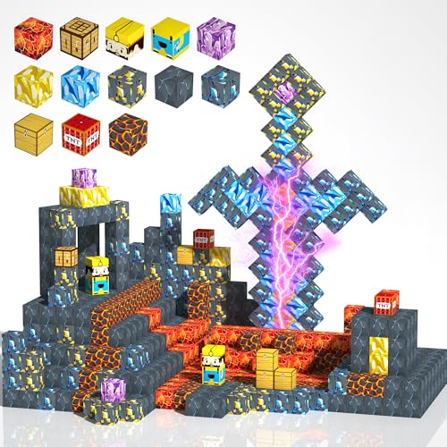 180PCS Magnetische Bauklötze für Kinder, Mine Welt Magnetblöcke für Kinder Kleinkind Jungen Mädchen Alter von 3–5, 4–8, 8–12 Jahren, Build My World Set magnetische Würfel, STEM Magnetbauwürfel Spielze 180PCS Magnetische Bauklötze für Kinder, Mine Welt Magnetblöcke für Kinder Kleinkind Jungen Mädchen Alter von 3–5, 4–8, 8–12 Jahren, Build My World Set magnetische Würfel, STEM Magnetbauwürfel Spielze von HBECCE
