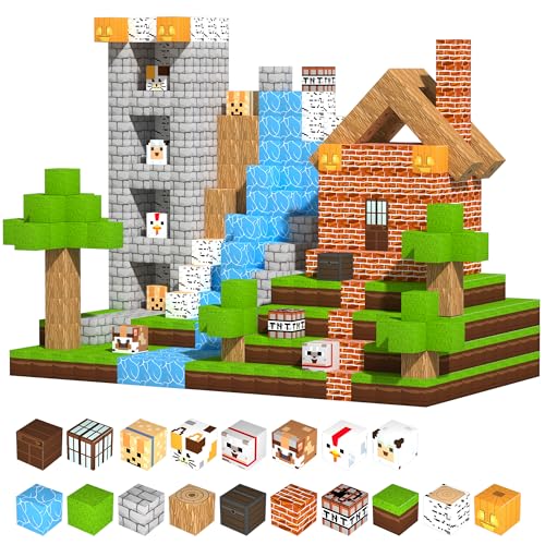 HBECCE 160PCS Magnetische Bauklötze für Kinder, Mine Welt Magnetblöcke für Kinder Kleinkind Jungen Mädchen Alter von 3–5, 4–8, 8–12 Jahren, Build My World Set magnetische Würfel Spielzeugbaustein HBECCE 160PCS Magnetische Bauklötze für Kinder, Mine Welt Magnetblöcke für Kinder Kleinkind Jungen Mädchen Alter von 3–5, 4–8, 8–12 Jahren, Build My World Set magnetische Würfel Spielzeugbaustein von HBECCE