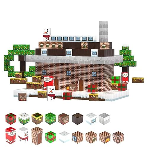 Magnetische Bausteine ​​für Kinder, 100 Stück Mine World-Bausteine, Magnet-Bauwürfel für Kinder, STEM-Magnetfliesen zum Stapeln, Konstruktionsspielzeug, Geschenk für Jungen und Mädchen zum Geburtstag von HBECCE