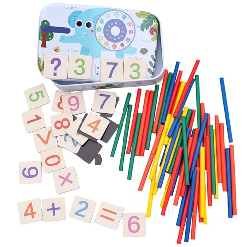 HBERCAI Mathematisches Spielzeug Holz Mathe mit Zählstäbchen,Mathe Spielzeug Rechenstäbchen,Zahlenlernspiel HBERCAI Mathematisches Spielzeug Holz Mathe mit Zählstäbchen,Mathe Spielzeug Rechenstäbchen,Zahlenlernspiel von HBERCAI
