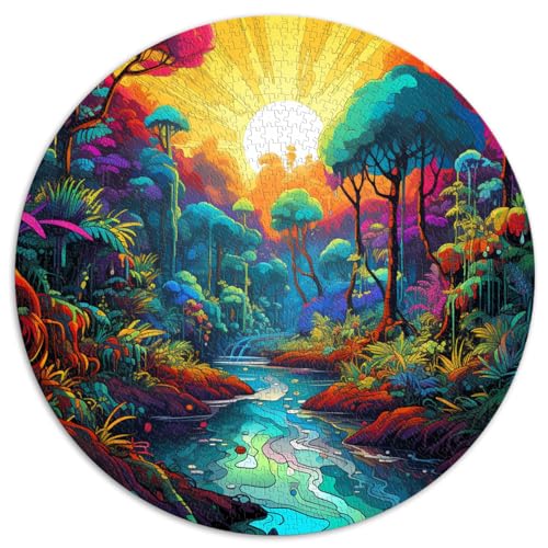 1000-teiliges Puzzle, Amazonas-Regenwald, runde Puzzles, für Erwachsene und Kinder ab 12 Jahren, Kartonpuzzle, Geschenkideen, Größe: 67,5 x 67,5 cm 1000-teiliges Puzzle, Amazonas-Regenwald, runde Puzzles, für Erwachsene und Kinder ab 12 Jahren, Kartonpuzzle, Geschenkideen, Größe: 67,5 x 67,5 cm von HBHGYMA