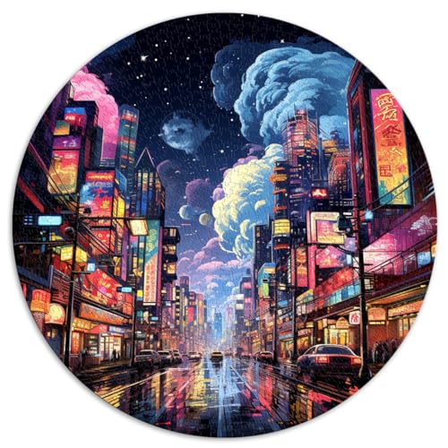 1000-teiliges Puzzle, Tokio, Japan, asiatische Stadt, kreatives rundes Puzzle, geeignet für Erwachsene und Kinder über 12 Jahre, Kartonpuzzle, Lernspiel für Erwachsene und Kinder, 1000-teiliges Puzzle, Tokio, Japan, asiatische Stadt, kreatives rundes Puzzle, geeignet für Erwachsene und Kinder über 12 Jahre, Kartonpuzzle, Lernspiel für Erwachsene und Kinder, von HBHGYMA