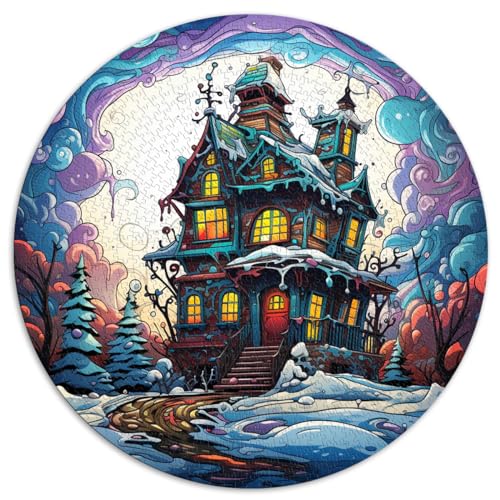 1000-teiliges Puzzle, Weihnachtshaus, kreisförmiges Puzzle, für Erwachsene und Kinder, Papppuzzle, Familienunterhaltungsspielzeug. Größe: 67,5 x 67,5 cm 1000-teiliges Puzzle, Weihnachtshaus, kreisförmiges Puzzle, für Erwachsene und Kinder, Papppuzzle, Familienunterhaltungsspielzeug. Größe: 67,5 x 67,5 cm von HBHGYMA