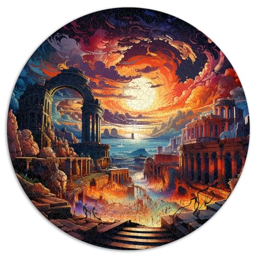 1000-teiliges Puzzle, griechisches Theater, kreatives rundes Puzzle, für Erwachsene und Kinder ab 12 Jahren, Kartonpuzzle, tolles Geschenk für Erwachsene, Größe: 67,5 x 67,5 cm 1000-teiliges Puzzle, griechisches Theater, kreatives rundes Puzzle, für Erwachsene und Kinder ab 12 Jahren, Kartonpuzzle, tolles Geschenk für Erwachsene, Größe: 67,5 x 67,5 cm von HBHGYMA
