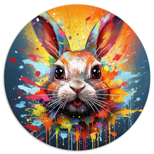1000-teiliges Puzzle, runde Hasen-Puzzles, für Erwachsene und Kinder ab 12 Jahren, Papppuzzle, Spielzeug, Denkspiel. Größe: 67,5 x 67,5 cm 1000-teiliges Puzzle, runde Hasen-Puzzles, für Erwachsene und Kinder ab 12 Jahren, Papppuzzle, Spielzeug, Denkspiel. Größe: 67,5 x 67,5 cm von HBHGYMA
