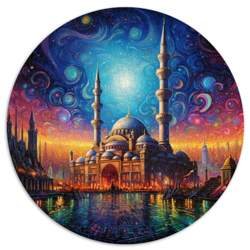 1000-teiliges Puzzle für Erwachsene, Blaue Moschee in Konstantinopel (Türkei), kreisförmiges Puzzle, für Erwachsene und Kinder ab 12 Jahren, Papppuzzle, Lernspiel für Erwachsene und Kinder, von HBHGYMA