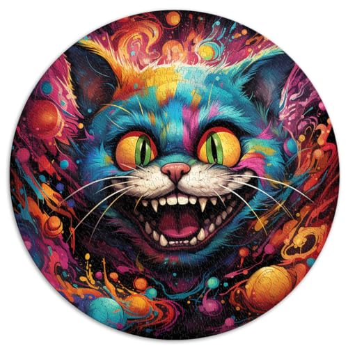 1000-teiliges Puzzle für Erwachsene, Grinsekatze, runde Puzzles, für Erwachsene, Familienpuzzles aus Pappe, Lernspiele für Erwachsene und Kinder, Größe: 67,5 x 67,5 cm 1000-teiliges Puzzle für Erwachsene, Grinsekatze, runde Puzzles, für Erwachsene, Familienpuzzles aus Pappe, Lernspiele für Erwachsene und Kinder, Größe: 67,5 x 67,5 cm von HBHGYMA