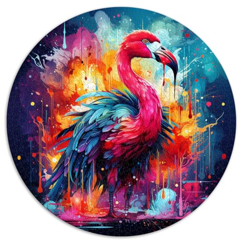 1000-teiliges Puzzlespiel, Flamingo-Tiere, rundes Puzzle für Kinder, geeignet für Erwachsene und Kinder über 12 Jahre, Papppuzzle, Familienspiele. Größe: 67,5 x 67,5 cm 1000-teiliges Puzzlespiel, Flamingo-Tiere, rundes Puzzle für Kinder, geeignet für Erwachsene und Kinder über 12 Jahre, Papppuzzle, Familienspiele. Größe: 67,5 x 67,5 cm von HBHGYMA