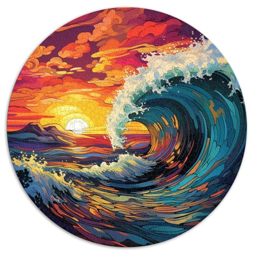 Puzzle für Erwachsene, 1000 Teile, Große Welle, Strand, Sonnenuntergang, runde Puzzles, Geeignet für Erwachsene und Kinder über 12 Jahre, Kartonpuzzle, Tolles Geschenk für Erwachsene. Puzzle für Erwachsene, 1000 Teile, Große Welle, Strand, Sonnenuntergang, runde Puzzles, Geeignet für Erwachsene und Kinder über 12 Jahre, Kartonpuzzle, Tolles Geschenk für Erwachsene. von HBHGYMA