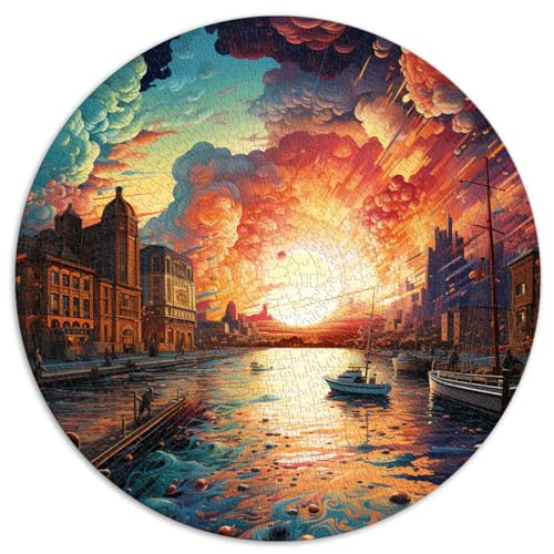 Puzzle für Erwachsene, 1000 Teile, Osloer Hafen, buntes rundes Puzzle für Kinder, für Erwachsene und Kinder ab 12 Jahren, Papppuzzle, Weihnachtspuzzlegeschenke für Frauen, Größe: 67,5 x 67,5 cm Puzzle für Erwachsene, 1000 Teile, Osloer Hafen, buntes rundes Puzzle für Kinder, für Erwachsene und Kinder ab 12 Jahren, Papppuzzle, Weihnachtspuzzlegeschenke für Frauen, Größe: 67,5 x 67,5 cm von HBHGYMA