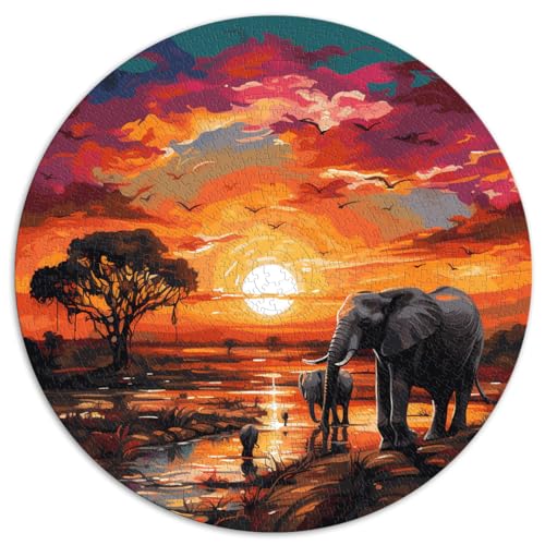 Puzzle für Erwachsene mit 1000 Teilen, „Elefant läuft weiter“, kreatives rundes Puzzle, für Erwachsene und Kinder ab 12 Jahren, Kartonpuzzle, tolles Geschenk für Erwachsene, Größe: 67,5 x 67,5 cm Puzzle für Erwachsene mit 1000 Teilen, „Elefant läuft weiter“, kreatives rundes Puzzle, für Erwachsene und Kinder ab 12 Jahren, Kartonpuzzle, tolles Geschenk für Erwachsene, Größe: 67,5 x 67,5 cm von HBHGYMA