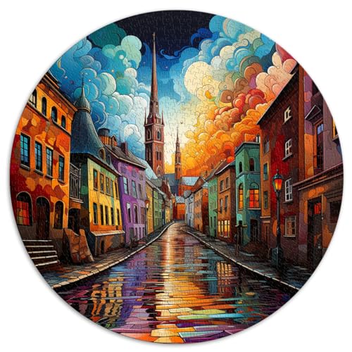 Rundes Puzzle mit 1000 Teilen, kreisförmiges Puzzle der Altstadt von Stockholm, für Erwachsene und Kinder ab 12 Jahren. Schwierige, schwere Puzzles aus Pappe für Frauen und Männer. Rundes Puzzle mit 1000 Teilen, kreisförmiges Puzzle der Altstadt von Stockholm, für Erwachsene und Kinder ab 12 Jahren. Schwierige, schwere Puzzles aus Pappe für Frauen und Männer. von HBHGYMA