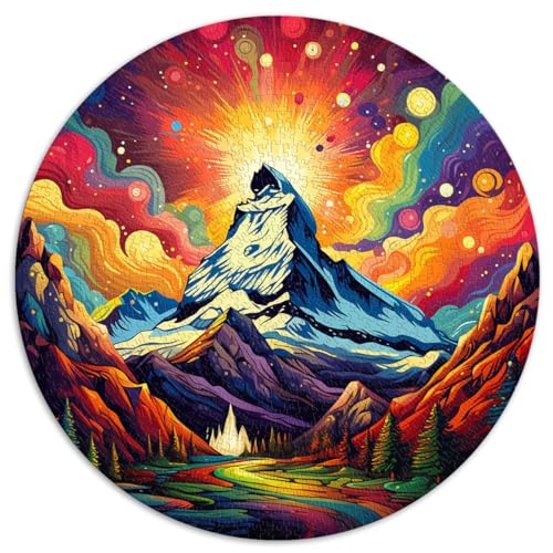 für Erwachsene, 1000 Teile, Matterhorn, farbenfrohes, kreatives, rundes Puzzle, für Erwachsene und Kinder ab 12 Jahren, Papppuzzle, Weihnachts- und Geburtstagsgeschenk, Größe: 67,5 x 67,5 cm für Erwachsene, 1000 Teile, Matterhorn, farbenfrohes, kreatives, rundes Puzzle, für Erwachsene und Kinder ab 12 Jahren, Papppuzzle, Weihnachts- und Geburtstagsgeschenk, Größe: 67,5 x 67,5 cm von HBHGYMA