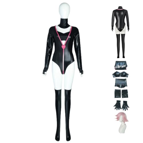 Anime Rollenspiel Kostüm 'Hazbin Hotel' Angel Dust CospIay Kostüm Komplettset Perücken Kostüm Erwachsene Kostüm Halloween Karneval Party von HBQC