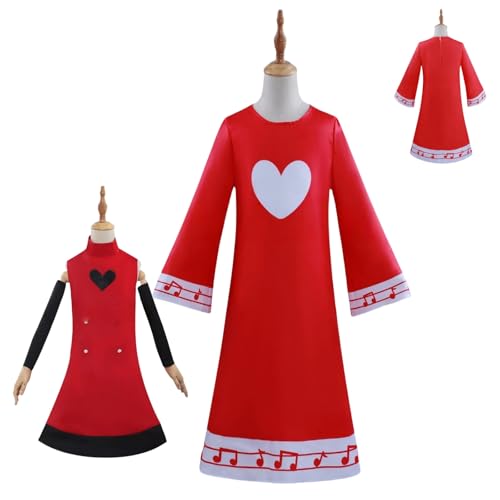 Anime-Rollenspiel-Kostüm Hazbin Hotel 'CharliecospIay Kleid-Set' Kindermode Halloween-Karneval-Party-Dress-Up von HBQC