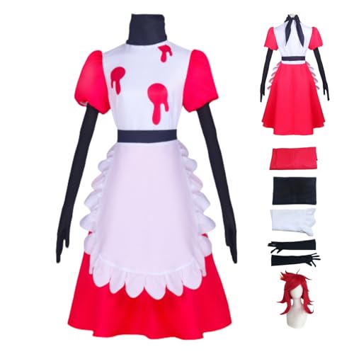 Anime Rollenspiel Kostüm Hazbin Hotel'Niffty cospIay Kostüm Komplettset Perücken Kostüm Erwachsene Halloween Karneval Party Dress-up von HBQC