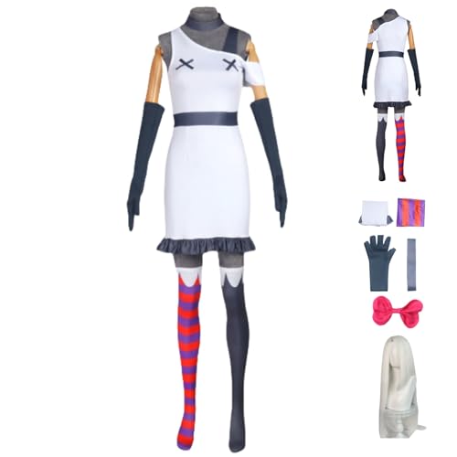 Anime Rollenspiel Kostüme Hazbin Hotel'Vaggie'cospIay Kleidung Komplettset Perücken Kostüme Erwachsene Fashion Halloween Karneval Party Dress-up von HBQC
