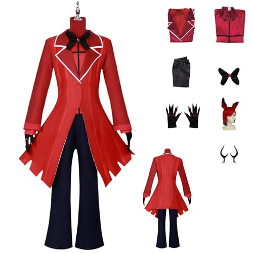 Cosplay Kostüme Charakter Hazbin Hotel Alastor Fancy Dress Up Uniform Outfits für Erwachsene Komplettset Halloween Karneval Party Cosplay Kostüme Charakter Hazbin Hotel Alastor Fancy Dress Up Uniform Outfits für Erwachsene Komplettset Halloween Karneval Party von HBQC