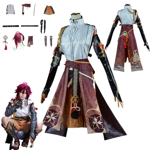 Genshin Impact Shikanoin Heizou Anime-Rollenspiel-Kostüm Cosplay Kostüm Für Perücken Für Erwachsene, Halloween-Karneval-Party von HBQC