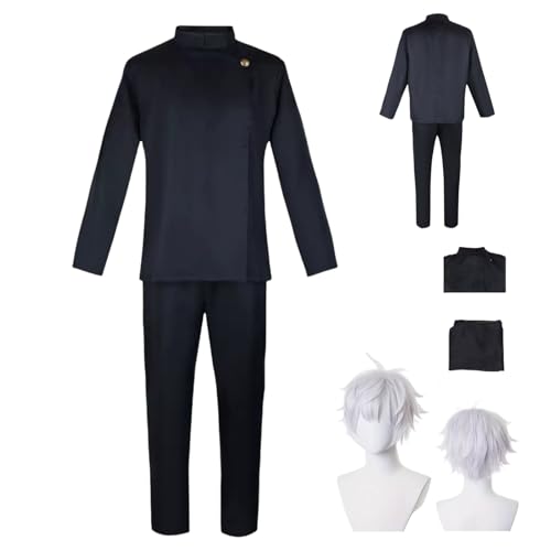 HBQC Anime Cosplay Kostüm Jujutsu Kaisen Gojo Satoru voll Set Perücke Set Erwachsene Halloween Karneval Party HBQC Anime Cosplay Kostüm Jujutsu Kaisen Gojo Satoru voll Set Perücke Set Erwachsene Halloween Karneval Party von HBQC