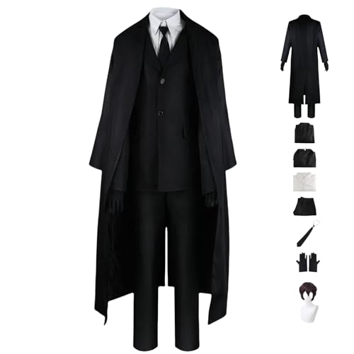HBQC Anime Rollenspiel Kostüm Bungo Stray Dogs'Dazai osamucospIay Kostüm komplette Paruke Kostüm Erwachsene Fashion Halloween Karneval Party Dress-up von HBQC