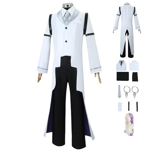 HBQC Anime Rollenspiel Kostüm Bungo Stray Dogs' SigmacospIay Kostüm Komplettset Perücken Kostüm Erwachsene Fashion Halloween Karneval Party Dress-up von HBQC