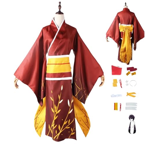 HBQC Anime Rollenspiel Kostüm Bungo Stray Dogs'lzumi KyoukacospIay Kostüm Komplettset Perücken Kostüm Erwachsene Fashion Halloween Karneval Party Dress-up von HBQC