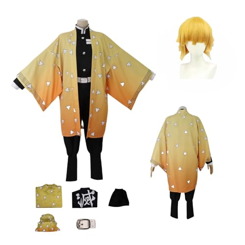 HBQC Anime-Rollenspiel-Kostüm Demon Slayer'Agatsuma ZenitsucospIay-Kostüm für Perücken Kostüm für Erwachsene Halloween-Karneval-Party-Kostüm HBQC Anime-Rollenspiel-Kostüm Demon Slayer'Agatsuma ZenitsucospIay-Kostüm für Perücken Kostüm für Erwachsene Halloween-Karneval-Party-Kostüm von HBQC