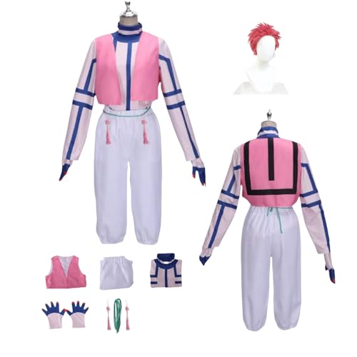 HBQC Anime-Rollenspiel-Kostüm Demon Slayer'AkazacospIay-Kostüm Komplettset Perücken-Kostüm Erwachsene-Kostüm Halloween-Karneval-Party-Kostüm von HBQC