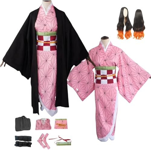 HBQC Anime Rollenspiel Kostüm 'Demon Slayer' Kamado Nezuko cospIay Kostüm Komplettset Perücken Kostüm Erwachsene Kostüm Halloween Karneval Party HBQC Anime Rollenspiel Kostüm 'Demon Slayer' Kamado Nezuko cospIay Kostüm Komplettset Perücken Kostüm Erwachsene Kostüm Halloween Karneval Party von HBQC