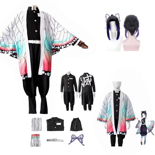 HBQC Anime-Rollenspiel-Kostüm Demon Slayer'Kochou Shinobu cospIay Kostüm Komplettset Perücken-Kostüm Erwachsene Fashion Halloween-Karneval-Party-Kostüm HBQC Anime-Rollenspiel-Kostüm Demon Slayer'Kochou Shinobu cospIay Kostüm Komplettset Perücken-Kostüm Erwachsene Fashion Halloween-Karneval-Party-Kostüm von HBQC