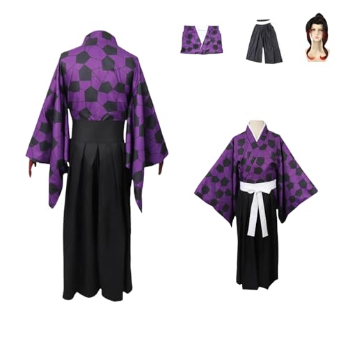 HBQC Anime Rollenspiel Kostüm 'Demon Slayer' KokushiboucospIay Kostüm Komplettset Perücken Kostüm Erwachsene Kostüm Halloween Karneval Party von HBQC