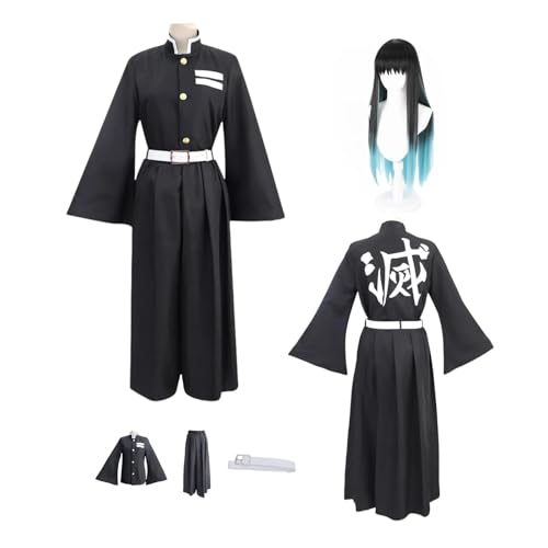 HBQC Anime-Rollenspiel-Kostüm Demon Slayer'Tokitou MuichiroucospIay-Kostüm komplette Paruken-Kostüm Erwachsene Fashion Halloween-Karneval-Party-Kostüm von HBQC