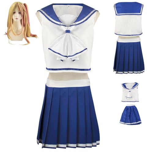 HBQC Anime Rollenspiel Kostüm Ich will deine PancreasHoshino RumicospIay Kostüm Komplettset Perücken Kostüm Erwachsene Fashion Halloween Karneval Party Dress-up von HBQC