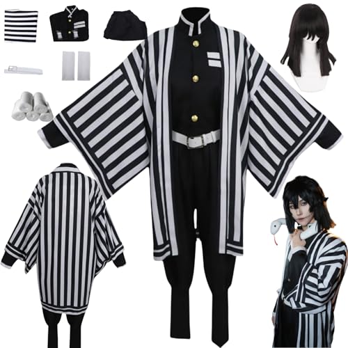 HBQC Anime-Rollenspiel-Kostüm Iguro Obanai CospIay Kostüm Komplettset Perücken Erwachsene Fashion Halloween Karneval Party Dress-up HBQC Anime-Rollenspiel-Kostüm Iguro Obanai CospIay Kostüm Komplettset Perücken Erwachsene Fashion Halloween Karneval Party Dress-up von HBQC