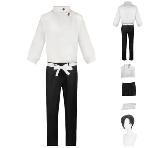 HBQC Anime Rollenspiel Kostüm Jujutsu Kaisen'Yuji Itadori Cosplay Kostüm Komplettset Perücken Kostüm Erwachsene Kostüm Halloween Karneval Party von HBQC