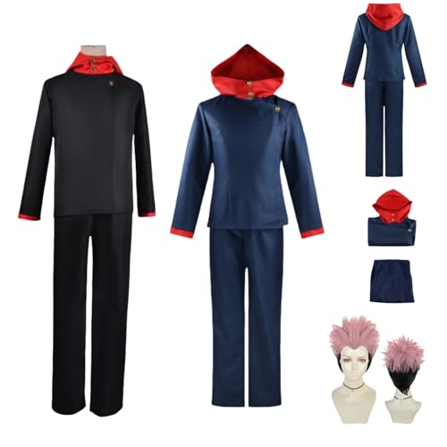 HBQC Anime Rollenspiel Kostüm Jujutsu Kaisen Yuji Itadori cos Komplettset Perücken Kostüm Erwachsene Fassung Halloween Karneval Party Dress-up HBQC Anime Rollenspiel Kostüm Jujutsu Kaisen Yuji Itadori cos Komplettset Perücken Kostüm Erwachsene Fassung Halloween Karneval Party Dress-up von HBQC