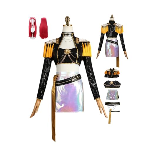 HBQC Anime-Rollenspiel-Kostüm KPop Demon Hunters Mira cosplay für Perücken-Kostüm für Erwachsene, Halloween-Karneval-Party HBQC Anime-Rollenspiel-Kostüm KPop Demon Hunters Mira cosplay für Perücken-Kostüm für Erwachsene, Halloween-Karneval-Party von HBQC