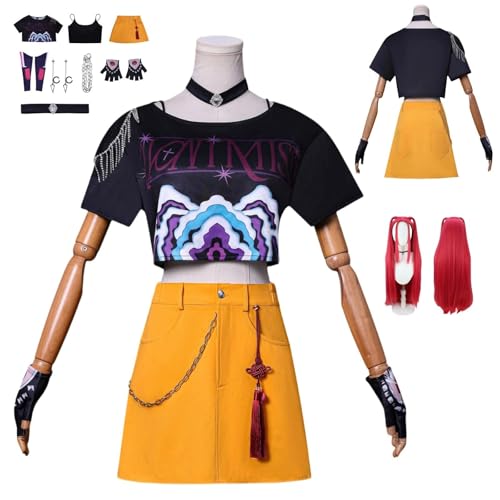 HBQC Anime-Rollenspiel-Kostüm KPop Demon Hunters Mira cosplay für Perücken- für Erwachsene, Halloween-Karneval-Party HBQC Anime-Rollenspiel-Kostüm KPop Demon Hunters Mira cosplay für Perücken- für Erwachsene, Halloween-Karneval-Party von HBQC
