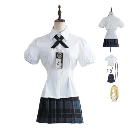 HBQC Anime Rollenspiel Kostüm Kakegurui'Saotome MeiaricospIay Kostüm Komplettset Perücken Kostüm Erwachsene Fashion Halloween Karneval Party Dress-up von HBQC