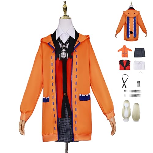 HBQC Anime Rollenspiel Kostüm 'Kakegurui' Yomozuki LunacospIay Kostüm komplette Paruke Kostüm Erwachsene Fashion Halloween Karneval Party Dress-up von HBQC