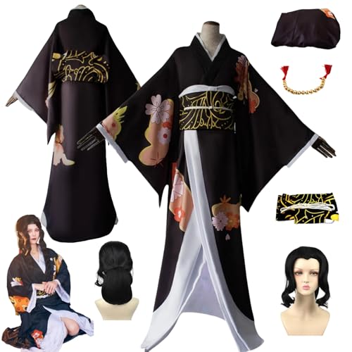 HBQC Anime Rollenspiel Kostüm Kibutsuji Muzan CospIay Komplette Paruke Erwachsene Fashion Halloween Karneval Party Dress-up von HBQC