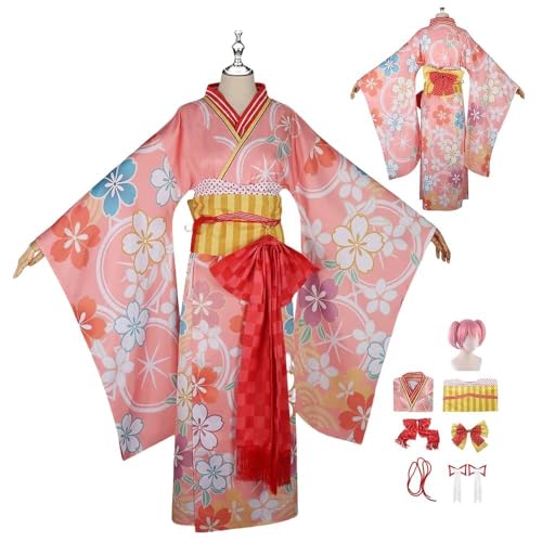 HBQC Anime-Rollenspiel-Kostüm Magical Girl Kaname Madoka cosplay für Perücken-Kostüm für Erwachsene, Halloween-Karneval-Party von HBQC