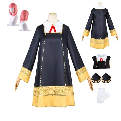 HBQC Anime-Rollenspiel-Kostüm SPY×FAMILY Anya Forgercosplay für Perücken- für Erwachsene, Halloween-Karneval-Party HBQC Anime-Rollenspiel-Kostüm SPY×FAMILY Anya Forgercosplay für Perücken- für Erwachsene, Halloween-Karneval-Party von HBQC
