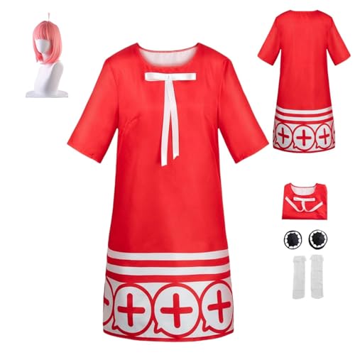 HBQC Anime-Rollenspiel-Kostüm SPY×FAMILY Anya Forgercosplay für Perücken für Erwachsene, Halloween-Karneval-Party HBQC Anime-Rollenspiel-Kostüm SPY×FAMILY Anya Forgercosplay für Perücken für Erwachsene, Halloween-Karneval-Party von HBQC