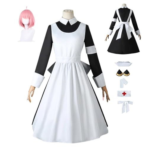 HBQC Anime-Rollenspiel-Kostüm SPY×FAMILY Anya Forgercosplay für Perücken für Erwachsene, Halloween-Karneval-Party HBQC Anime-Rollenspiel-Kostüm SPY×FAMILY Anya Forgercosplay für Perücken für Erwachsene, Halloween-Karneval-Party von HBQC