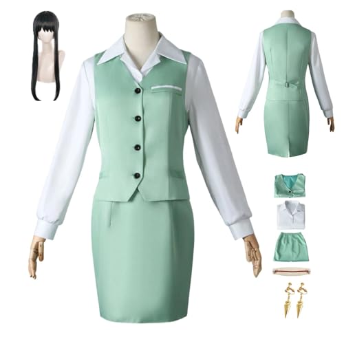 HBQC Anime-Rollenspiel-Kostüm SPY×FAMILY Yor Forgercosplay für Perücken für Erwachsene, Halloween-Karneval-Party von HBQC