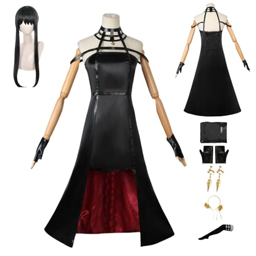 HBQC Anime-Rollenspiel-Kostüm SPY×FAMILY Yor Forgercosplay für Perücken- für Erwachsene, Halloween-Karneval-Party von HBQC